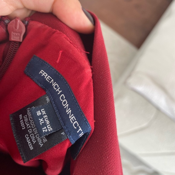 FCUK dress burgundy size 12 worn one time - Picture 8 of 11